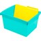 Storex Storage Bin, Polypropylene, Teal, 3 PK 61477U06C - alternate 5